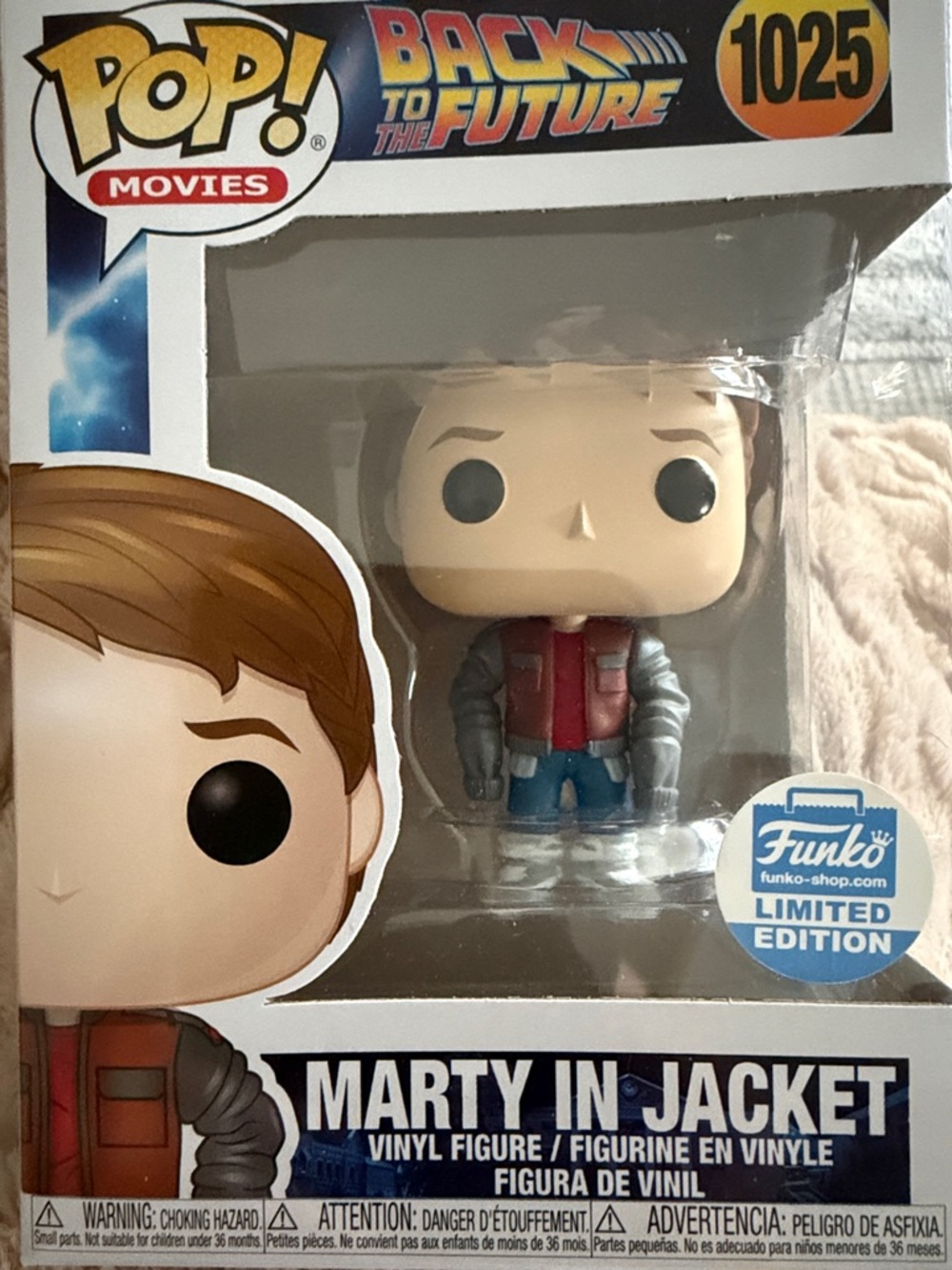 Funko Pop Limited Edition ! Back to the Future Marty in Jacket #1025